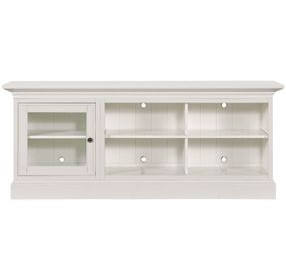Structures Pure White 81" Triple Storage TV Stand