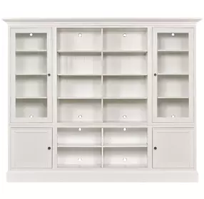 Structures Quad White 4 Door Entertainment Bookcase