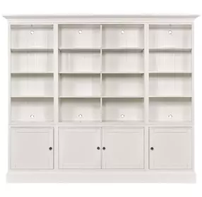 Structures Quad White Display Bookcase with 16 Shelves