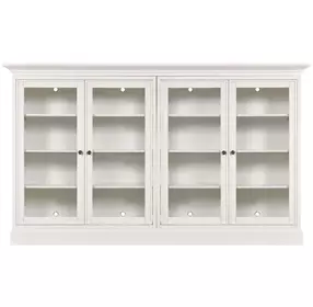 Structures Quad White 106" Display Cabinet with 4 Doors