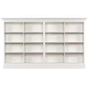 Structures Quad White Mid Height Bookcase with 16 Shelves
