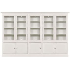 Structures Quintuple White 131" Display Cabinet with 10 Doors