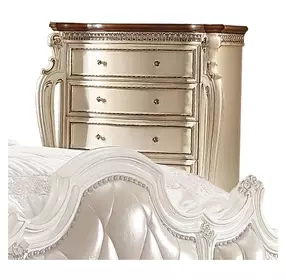 Picardy Antique Pearl and Cherry Oak 5 Drawer Chest
