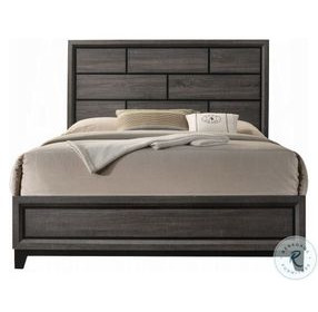Valdemar Weathered Gray King Panel Bed