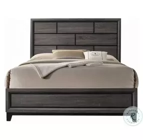 Valdemar Weathered Gray Queen Panel Bed