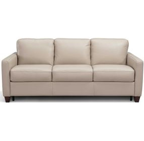 Millbrook Savino Taupe Leather Queen Sleeper Sofa