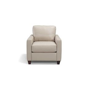 Millbrook Taupe Plain Leather Upholstered Accent Chair