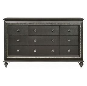 Kaitlyn Metallic Gray 9 Drawer Dresser