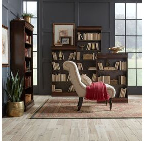 Wexford Manor Cognac Stepped Bookcase Wall