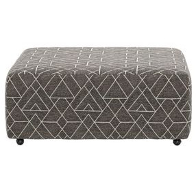 Rendezvous Umber Castered Cocktail Square Ottoman