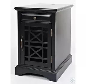 Craftsman Antique Black Chairside Table