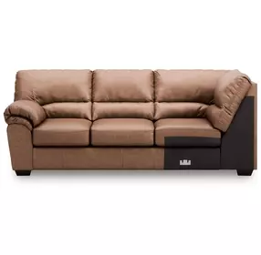 Whitlock Caramel LAF Sofa with Corner Wedge