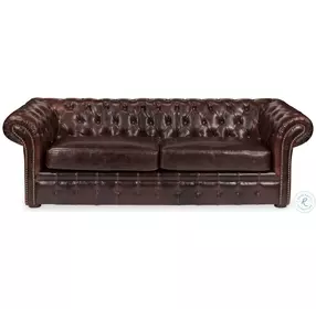 Piccadilly Club Brown Leather Sofa