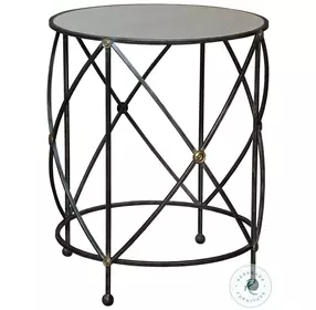 Drum And Fife Aged White Lamp Table