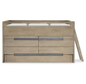District Weathered Oak Twin Captains Storage Bed