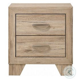 Miquell Natural 2 Drawer Nightstand