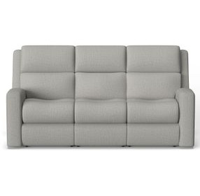 Score Beige 87" Zero Gravity Power Reclining Sofa with Power Lumbar and USB Charging