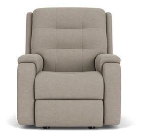 Arlo Gray Rocker Power Recliner with Power Lumbar and USB Charging