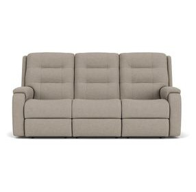 Arlo Gray 87" Triple Power Reclining Sofa with USB Charging