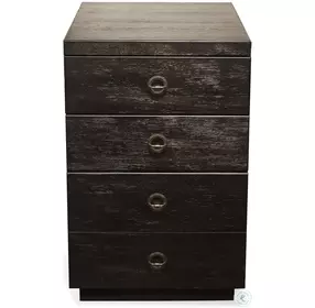 Perspectives Ebonized Acacia Mobile File Cabinet