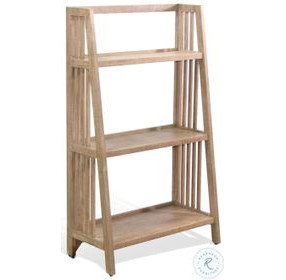Willow Nest Natural Mahogany Wood 48" Folding Bookcase