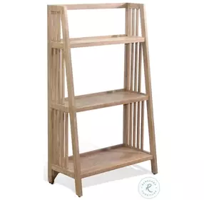 Willow Nest Natural Mahogany Wood 48" Folding Bookcase