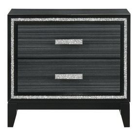 Haiden Weathered Black 2 Drawer Nightstand
