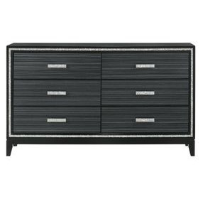 Haiden Weathered Black 6 Drawer Dresser