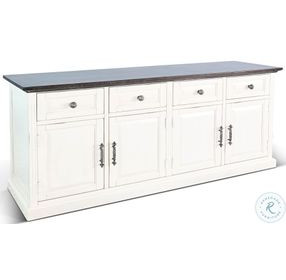 Ember Grace White 4 Door Credenza