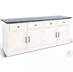 Ember Grace White 4 Door Credenza