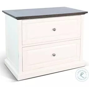 Maple Haze White 2 Drawer File Cabinet