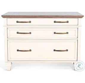 Cozy Luxe White Lateral 3 Drawer File Cabinet