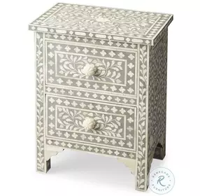Vivienne Grey Bone Inlay Accent Chest