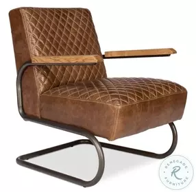 Beverly Hills Cuba Brown Leather Chair