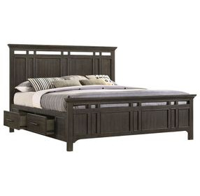 Hawthorne Burnished Clay King Storage Panel Bed