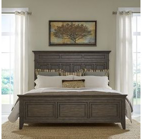 Paradise Valley Saddle Brown California King Panel Bed