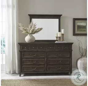 Eden Ridge Saddle Brown Dresser And Mirror