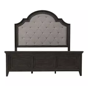 Paradise Valley Saddle Brown Upholstered California King Panel Bed