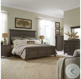 Paradise Valley Saddle Brown Panel Bedroom Set