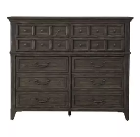 Eden Ridge Saddle Brown 10 Drawer Chesser