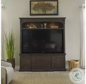Paradise Valley Saddle Brown Entertainment Center