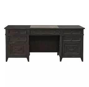 Eden Ridge Saddle Brown Executive Desk