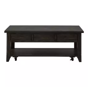 Paradise Valley Saddle Brown Lift Top Storage Cocktail Table