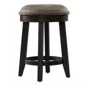 Eden Ridge Saddle Brown Upholstered Console Stool