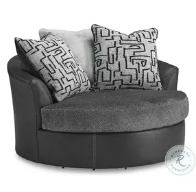 Brixley Pier Graphite Oversized Swivel Accent Chair