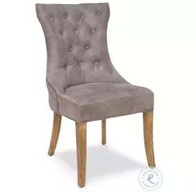 Sophie Gray Leather Side Chair