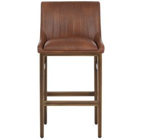 Ellsworth Bravo Cognac Upholstered Barstool