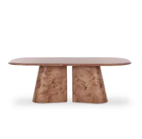 Gladyss Honey 87" Oval Dining Table