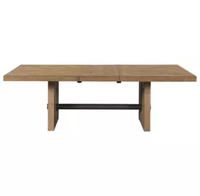 Landmark Weathered Oak 96" Extendable Rectangular Dining Table