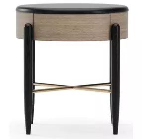Madera Chocolate Koto Matte and Walnut 1 Drawer Accent Nightstand